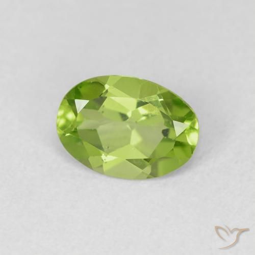 9,17 ctw natürlicher gelblich-grün Peridot, Oval, VVS-VS