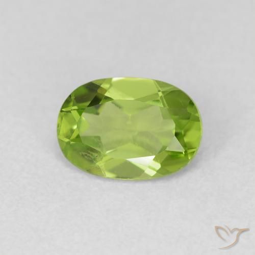 9,17 ctw natürlicher Mittelgrün Peridot, Oval, VVS-VS