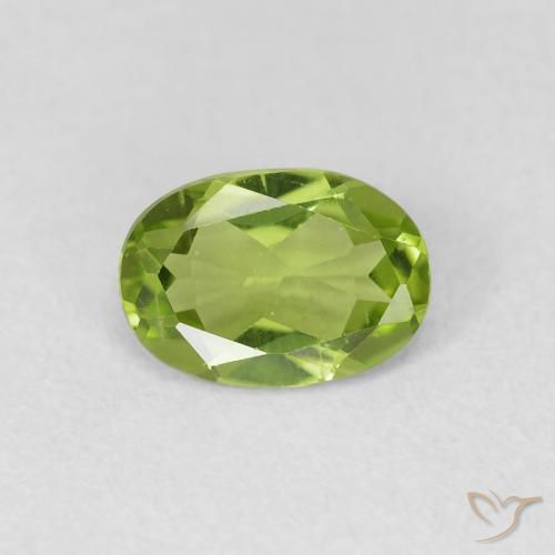 0.73ct Natürlicher Lebendiges grün Peridot, Oval, VVS-VS