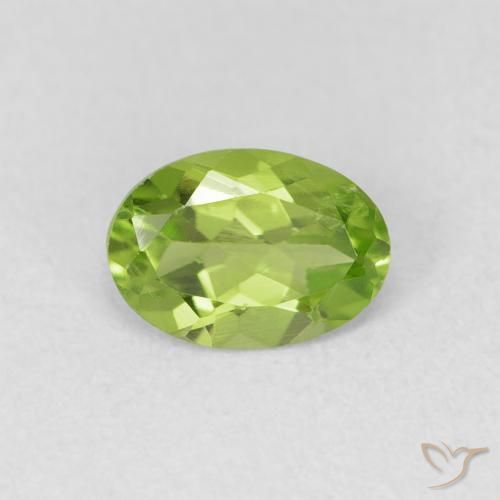 0.84ct Natürlicher Mittelgrün Peridot, Oval, VVS-VS