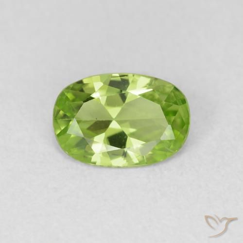 0.72ct Natürlicher gelblich-grün Peridot, Oval, VVS-VS
