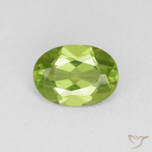 0.90ct Natürlicher Lebendiges grün Peridot, Oval, VVS-VS