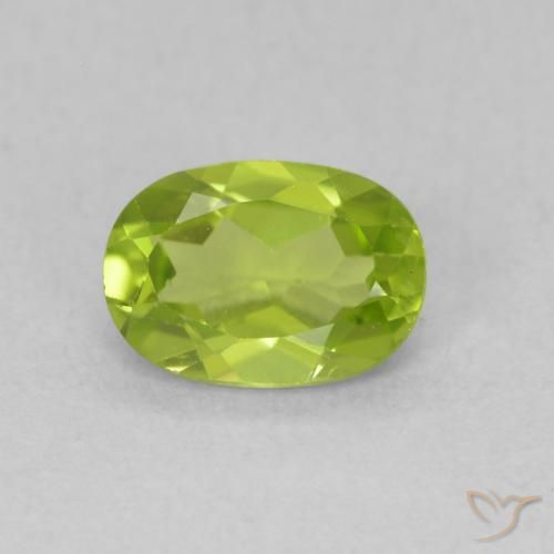 0.86ct Natürlicher Lebendiges grün Peridot, Oval, VS