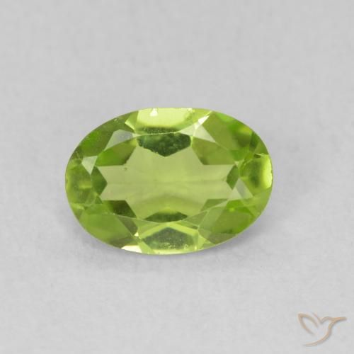 0.75ct Natürlicher Lebendiges grün Peridot, Oval, VS