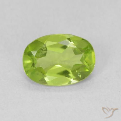 0.83ct Natürlicher Mittelgrün Peridot, Oval, VS
