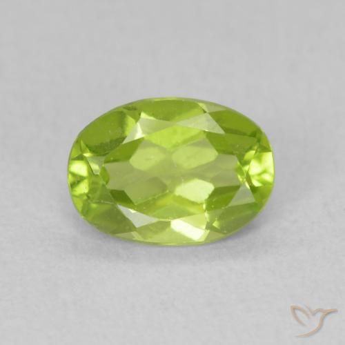 0.86ct Natürlicher Lebendiges grün Peridot, Oval, VS