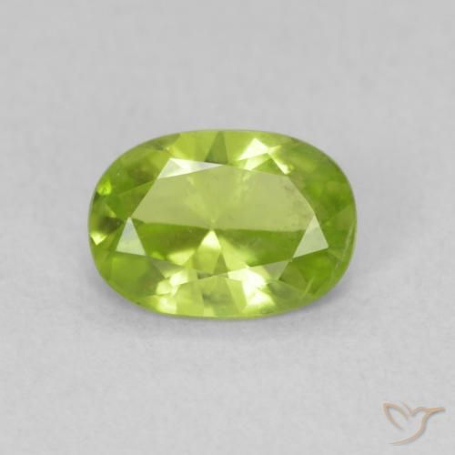 0.80ct Natürlicher Lebendiges grün Peridot, Oval, VS