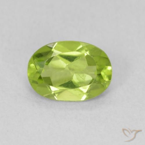0.80ct Natürlicher Mittelgrün Peridot, Oval, VS