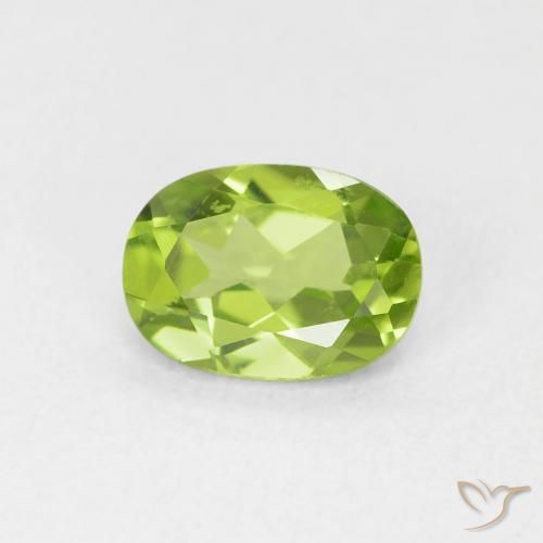 9,17 ctw natürlicher Mittelgrün Peridot, Oval, VVS-VS