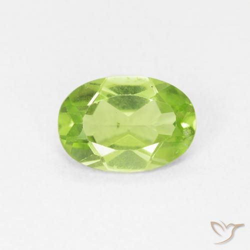 0.77ct Natürlicher Mittelgrün Peridot, Oval, VVS-VS