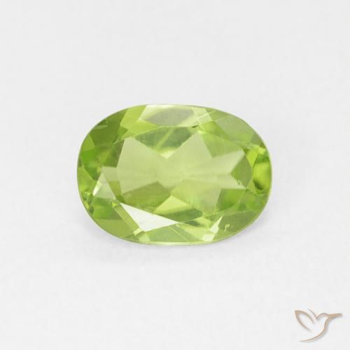 0.88ct Natürlicher Mittelgrün Peridot, Oval, VVS-VS
