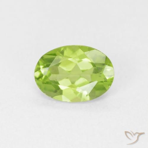 0.80ct Natürlicher hellgrün Peridot, Oval, VVS-VS