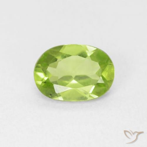 0.86ct Natürlicher Lebendiges grün Peridot, Oval, VS