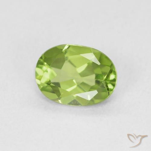 9,17 ctw natürlicher gelblich-grün Peridot, Oval, VVS-VS