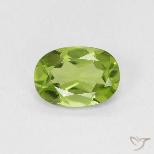 0.92ct Natürlicher Mittelgrün Peridot, Oval, VVS-VS