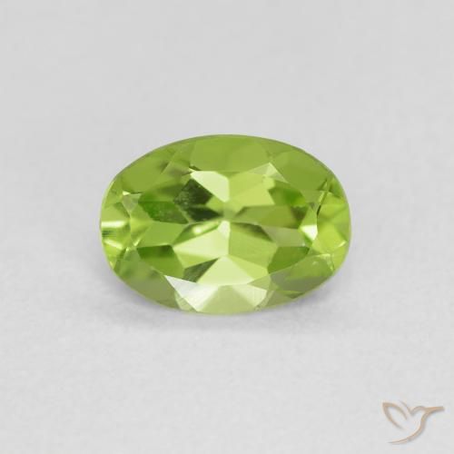 0.83ct Natürlicher Lebendiges grün Peridot, Oval, VVS-VS