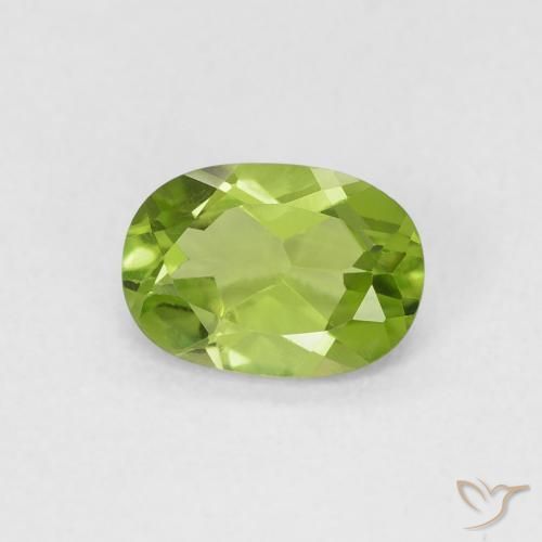 9,17 ctw natürlicher gelblich-grün Peridot, Oval, VVS-VS