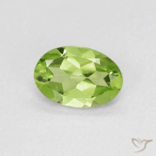 9,17 ctw natürlicher Leichtes lebendiges Grün Peridot, Oval, VVS-VS
