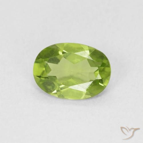 9,17 ctw natürlicher Leichtes lebendiges Grün Peridot, Oval, VVS-VS