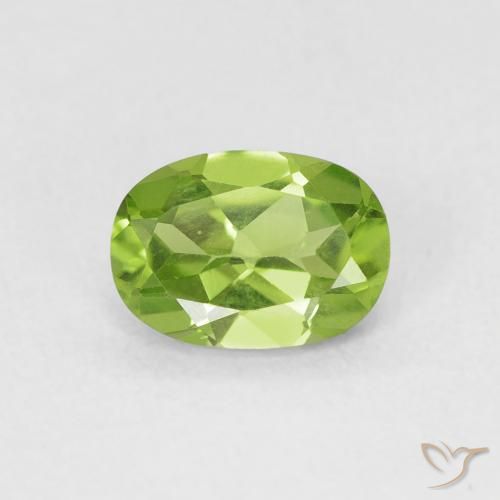 0.92ct Natürlicher Lebendiges grün Peridot, Oval, VVS-VS