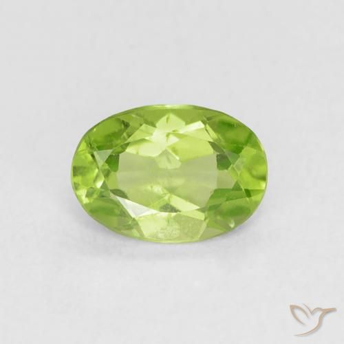 0.80ct Natürlicher hellgrün Peridot, Oval, VS
