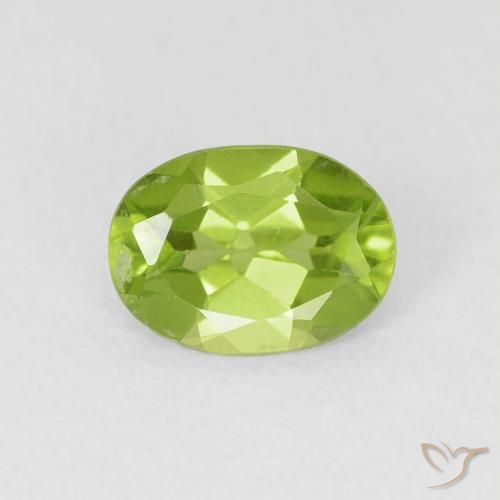 0.83ct Natürlicher Lebendiges grün Peridot, Oval, VS