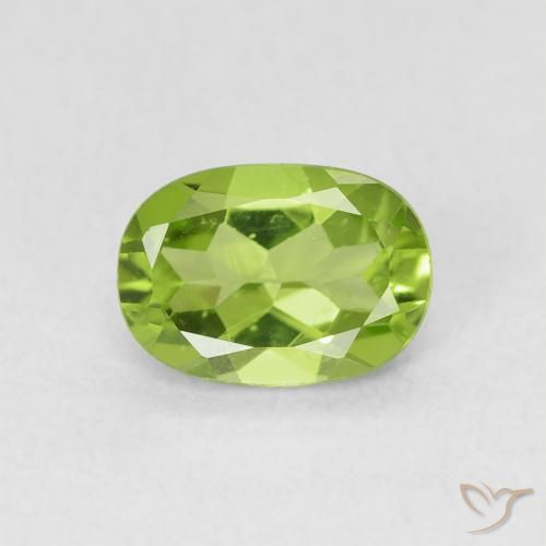 0.87ct Natürlicher Mittelgrün Peridot, Oval, VS