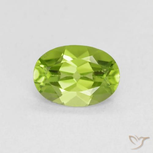 0.84ct Natürlicher gelblich-grün Peridot, Oval, VS
