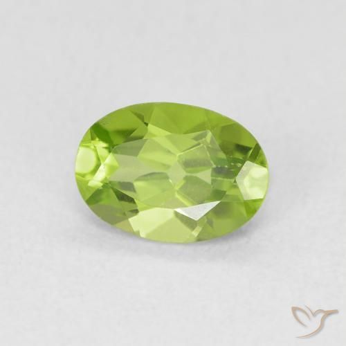 9,17 ctw natürlicher gelblich-grün Peridot, Oval, VS