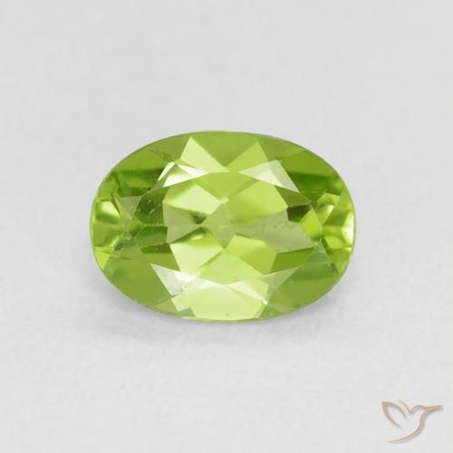 0.91ct Natürlicher hellgrün Peridot, Oval, VS