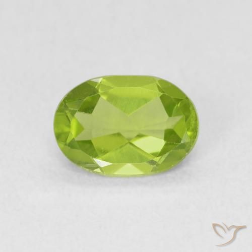0.78ct Natürlicher Lebendiges grün Peridot, Oval, VS