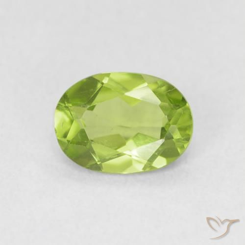 0.81ct Natürlicher Lebendiges grün Peridot, Oval, VS