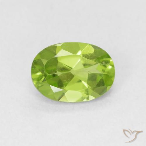0.90ct Natürlicher gelblich-grün Peridot, Oval, VS