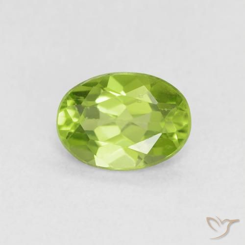 0.79ct Natürlicher gelblich-grün Peridot, Oval, VS