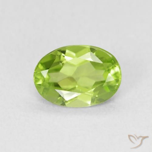 0.89ct Natürlicher gelblich-grün Peridot, Oval, VS