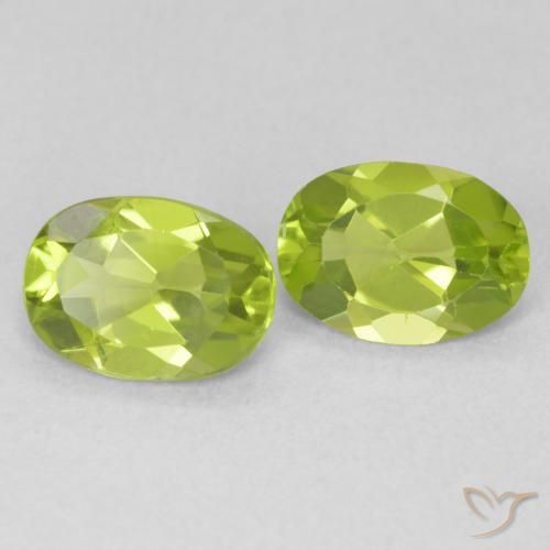 1.58ctw Natürlicher hellgrün Peridot, Oval, VVS-VS