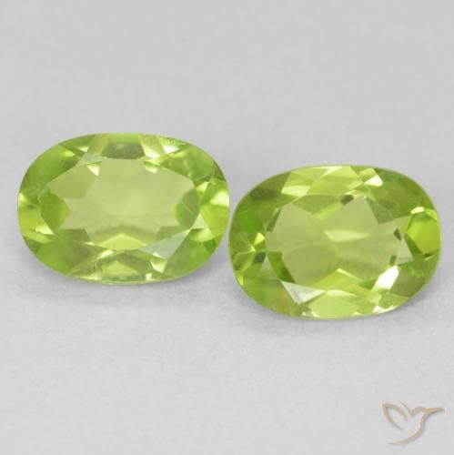 1.64ctw Natürlicher hellgrün Peridot, Oval, VVS-VS