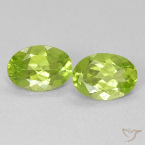 1.48ctw Natürlicher hellgrün Peridot, Oval, VVS-VS