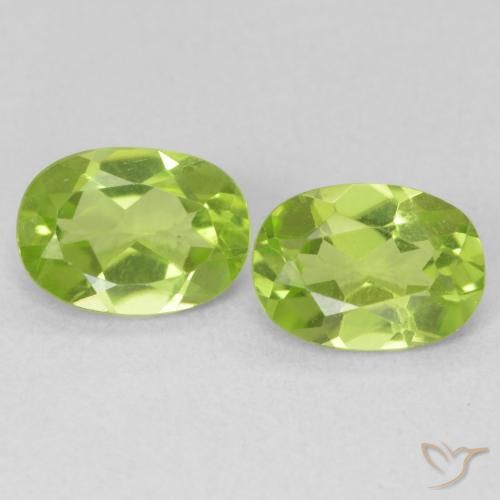 1.64 ct natürliche hellgrün Peridot-Edelsteine, Oval Schliff, VVS-VS