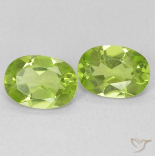 1.64 ct natürliche hellgrün Peridot-Edelsteine, Oval Schliff, VVS-VS
