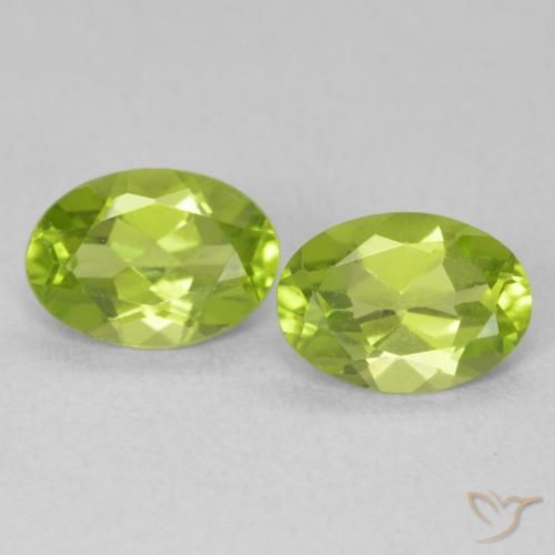 1.60ctw Natürlicher hellgrün Peridot, Oval, VVS-VS