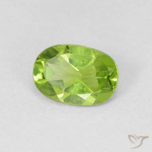 9,17 ctw natürlicher Medium Light-Green Peridot, Oval, VVS-VS