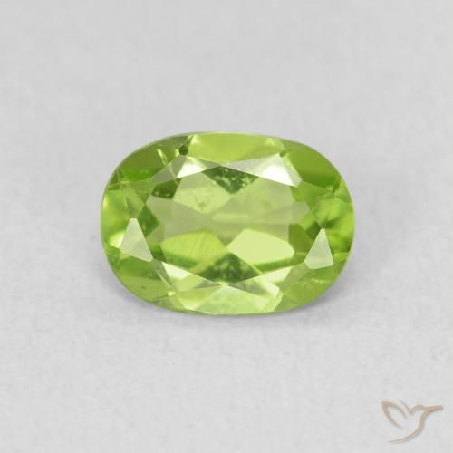 0.85ct Natürlicher gelblich-grün Peridot, Oval, VS