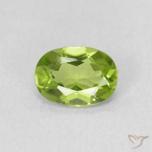 0.84ct Natürlicher Mittelgrün Peridot, Oval, VS