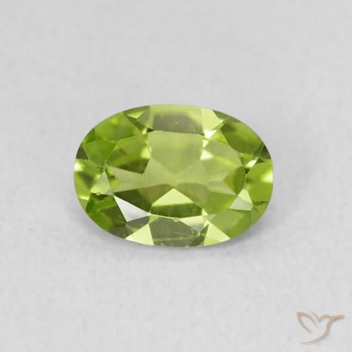 0.78ct Natürlicher Lebendiges grün Peridot, Oval, VS
