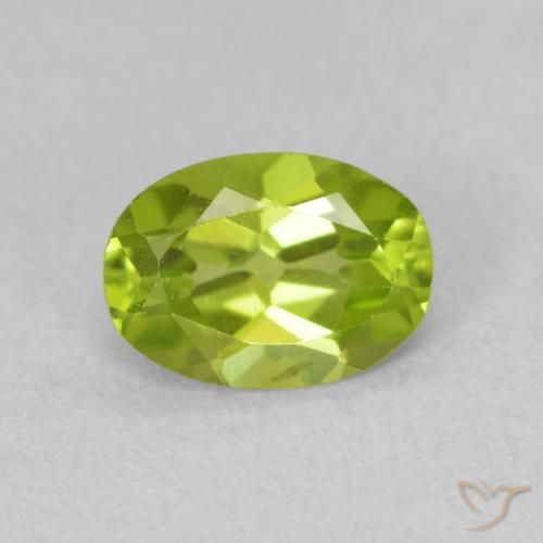0.85ct Natürlicher gelblich-grün Peridot, Oval, VS