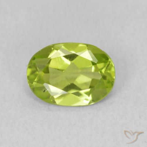 0.80ct Natürlicher hellgrün Peridot, Oval, VS