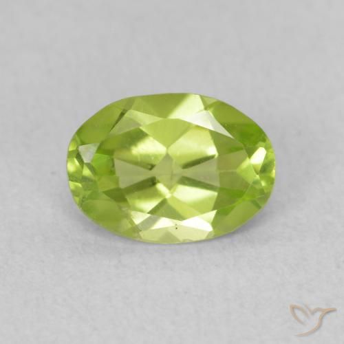 0.80ct Natürlicher hellgrün Peridot, Oval, VS