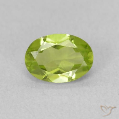 0.80ct Natürlicher hellgrün Peridot, Oval, VS