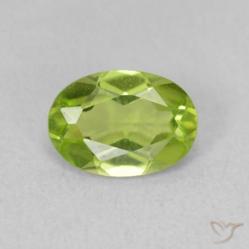 0.85ct Natürlicher Lebendiges grün Peridot, Oval, VVS-VS